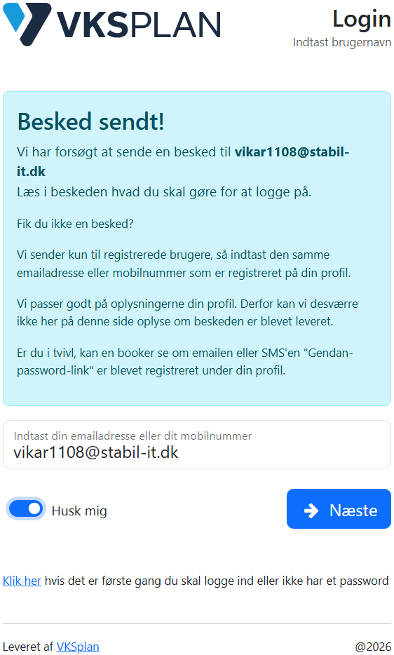 Nyt password